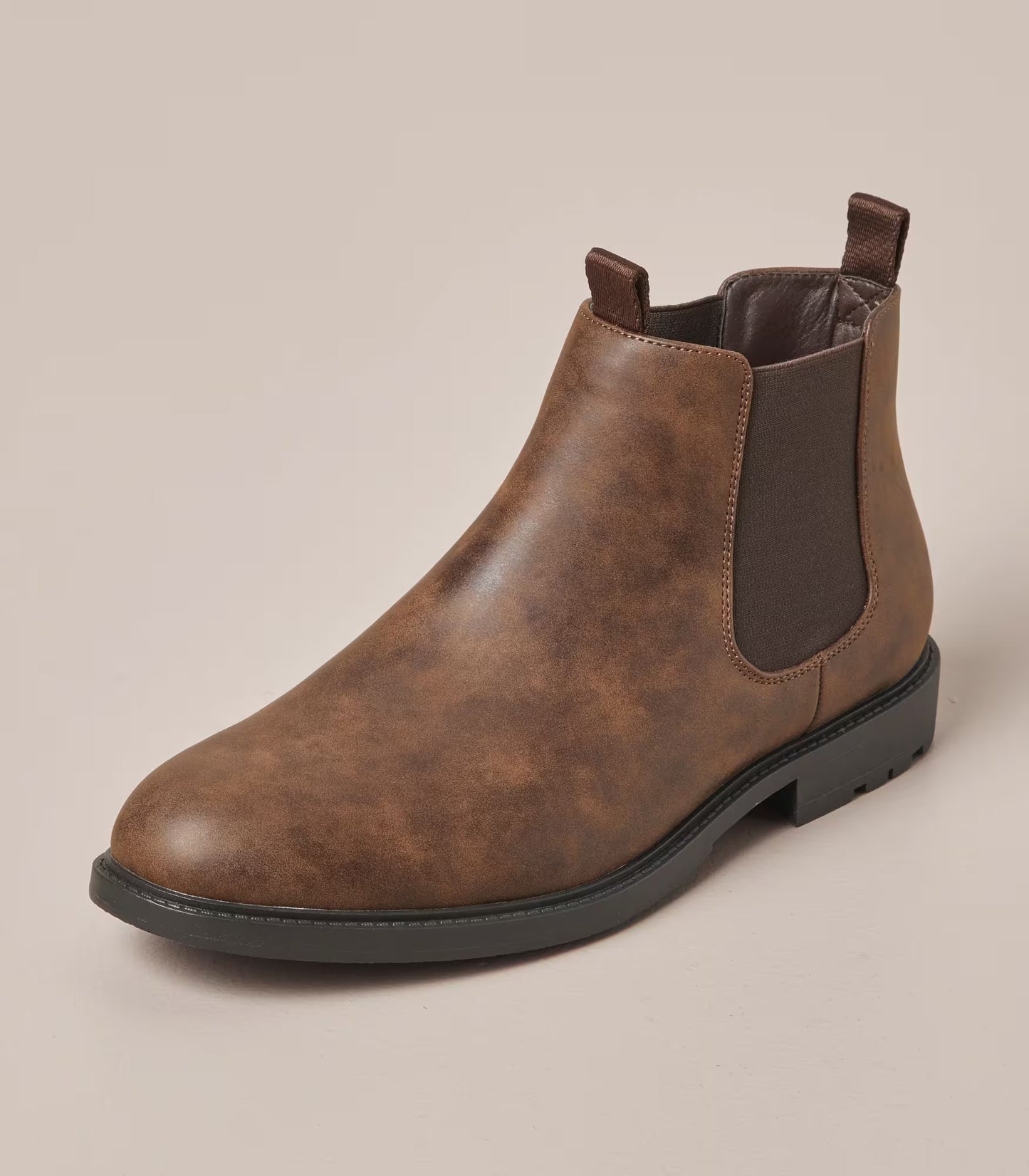 Mens Cleated Pu Chealse Boots