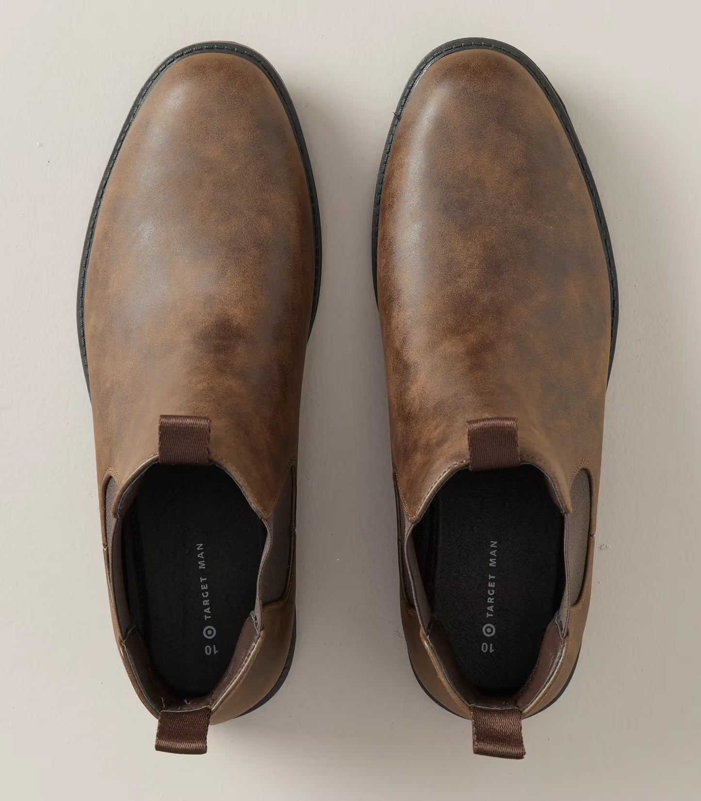 Mens Cleated Pu Chealse Boots
