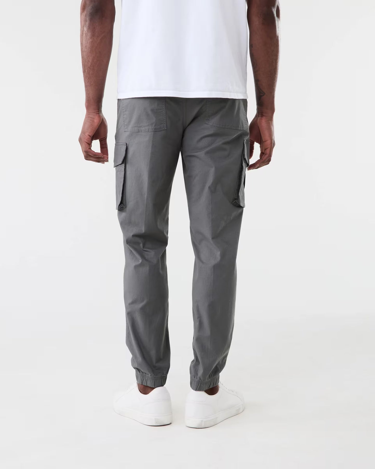 Elastic Waist and Cuffed cargo Pants