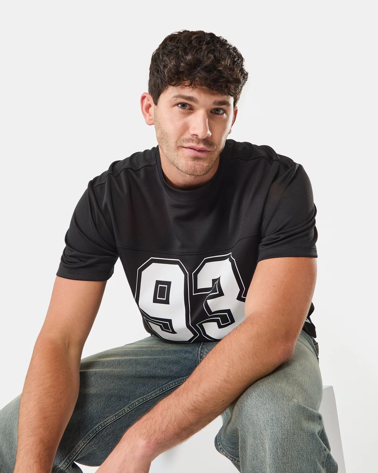 Mesh Boxy Print T-shirt