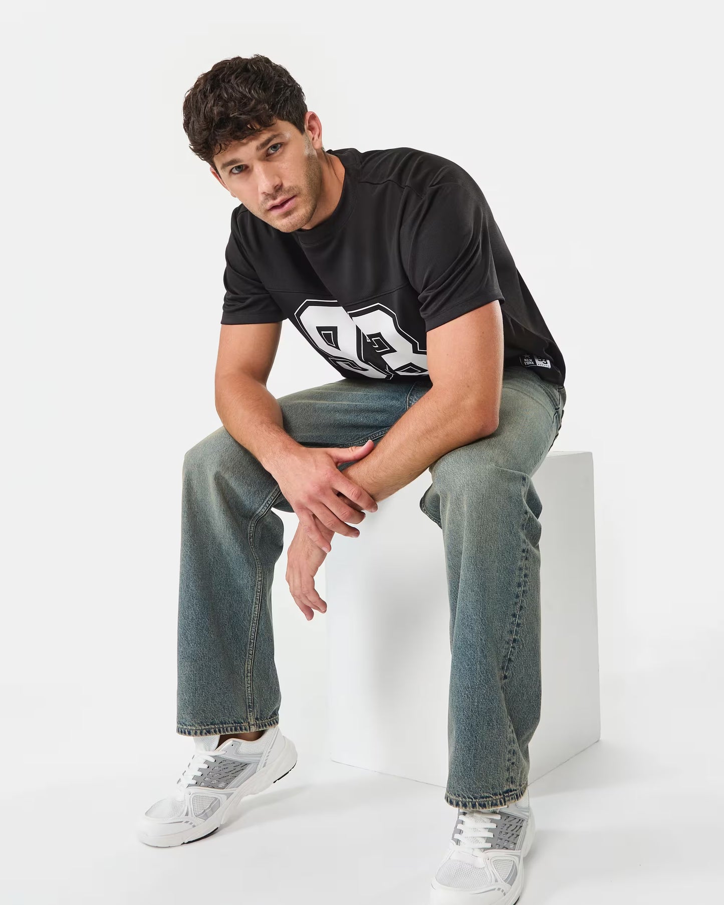 Mesh Boxy Print T-shirt