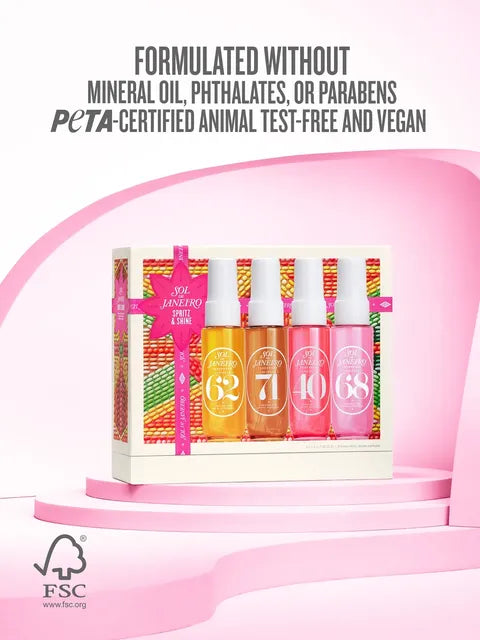 Sol de Janeiro Spritz & Shine Cheirosa Perfume Mist Set 4x30mL