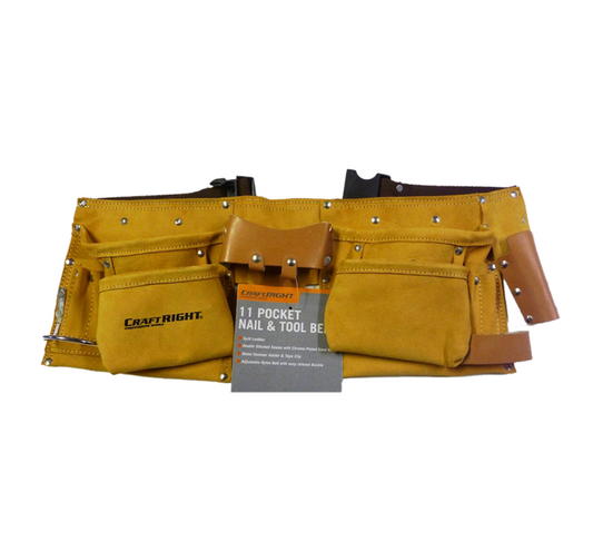 Craftright 11 Pocket Leather Nail And Tool Belt