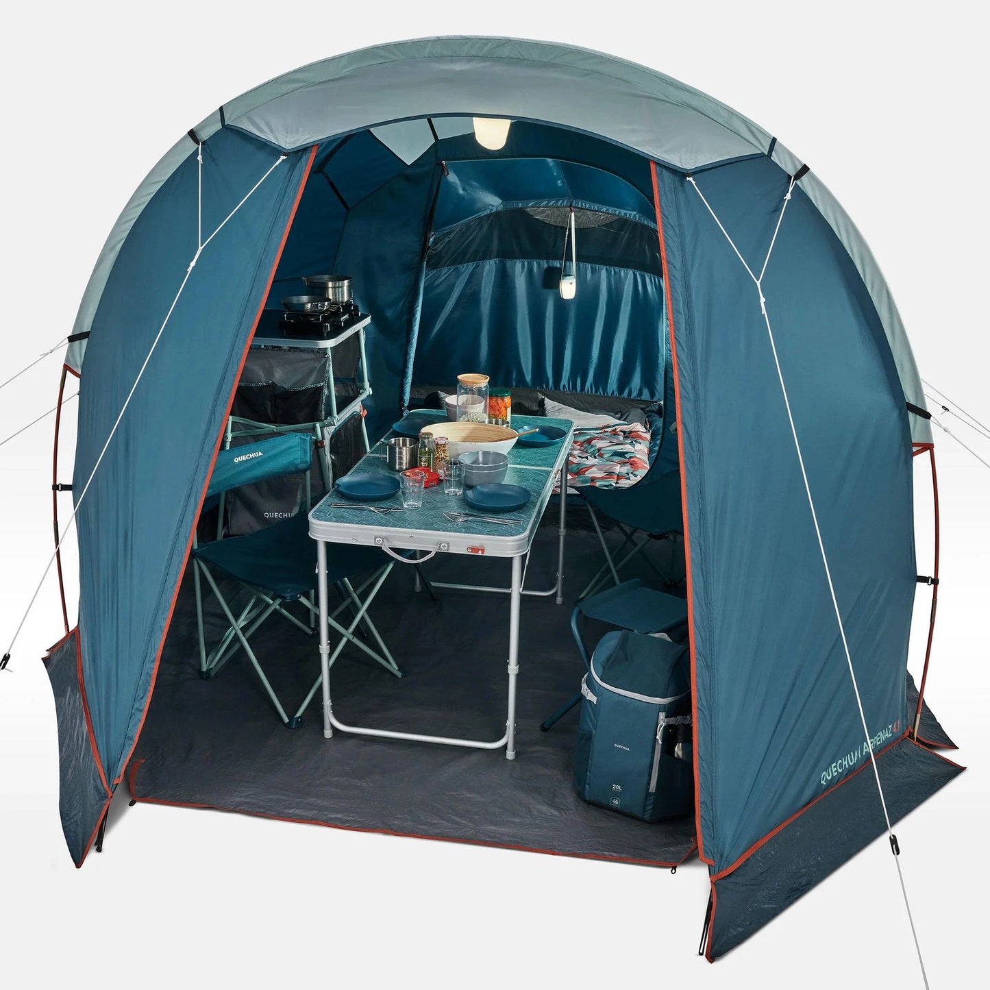 Decathlon | Camping tent with poles - Arpenaz 4.1 - 4 Person - 1 Bedroom