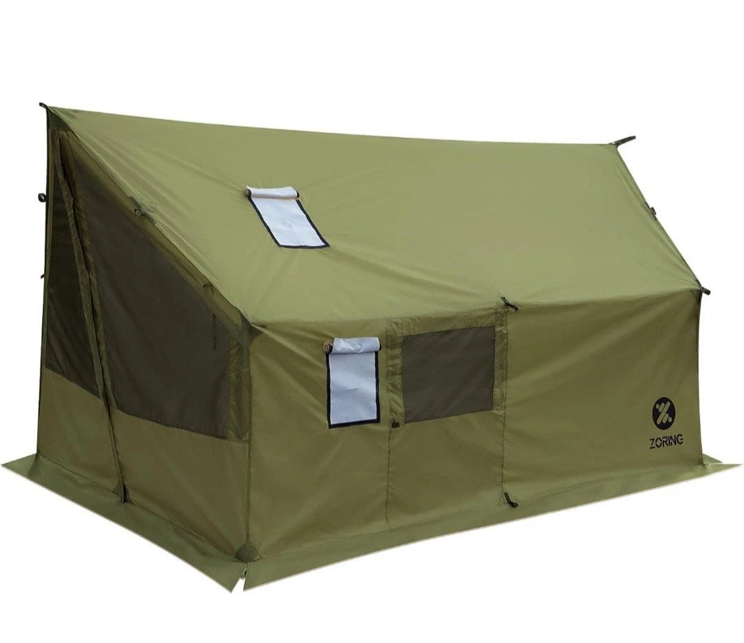 Lightweight Hot Tent with Stove Jack, NO POLES, 2 Persons Camping Tent GREEN NEW