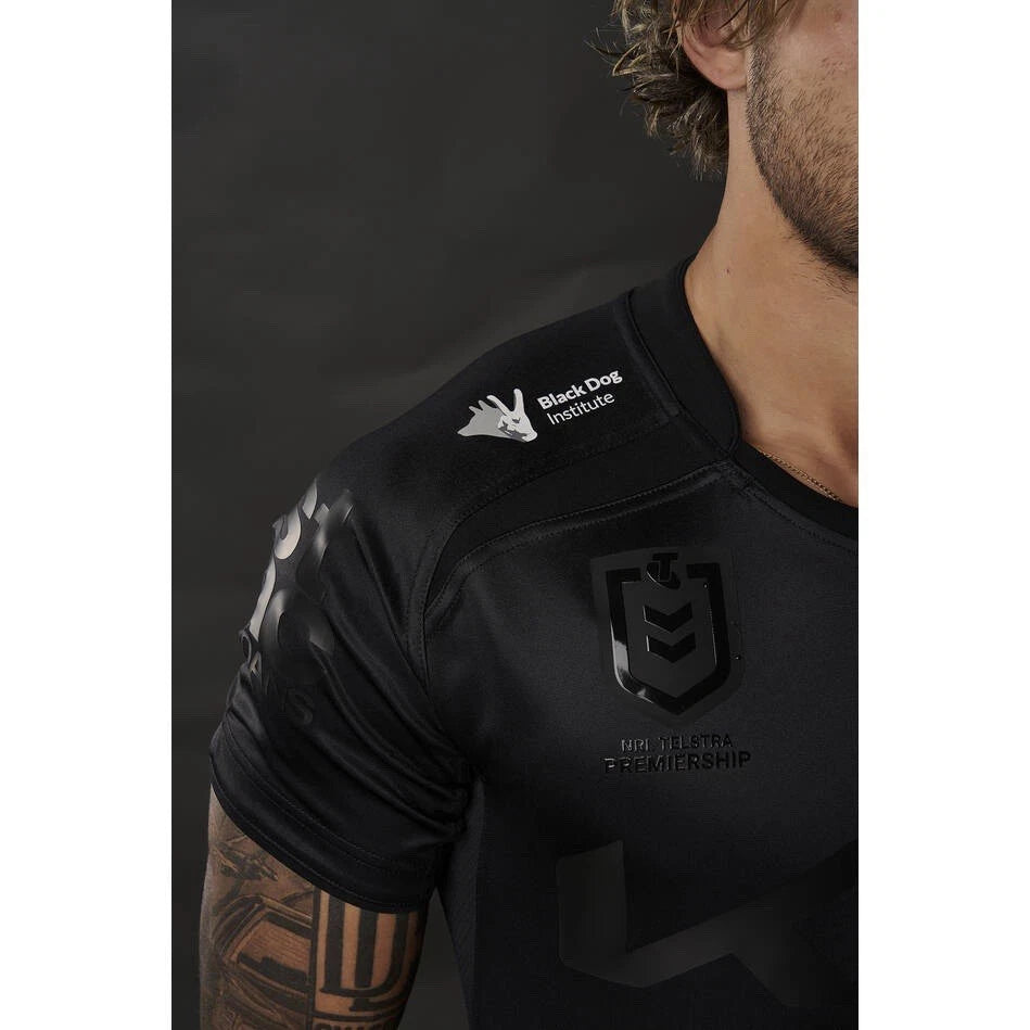 Mental Health Replica Brisbane Broncos Black Jerseys NRL Rugby Limited Edition