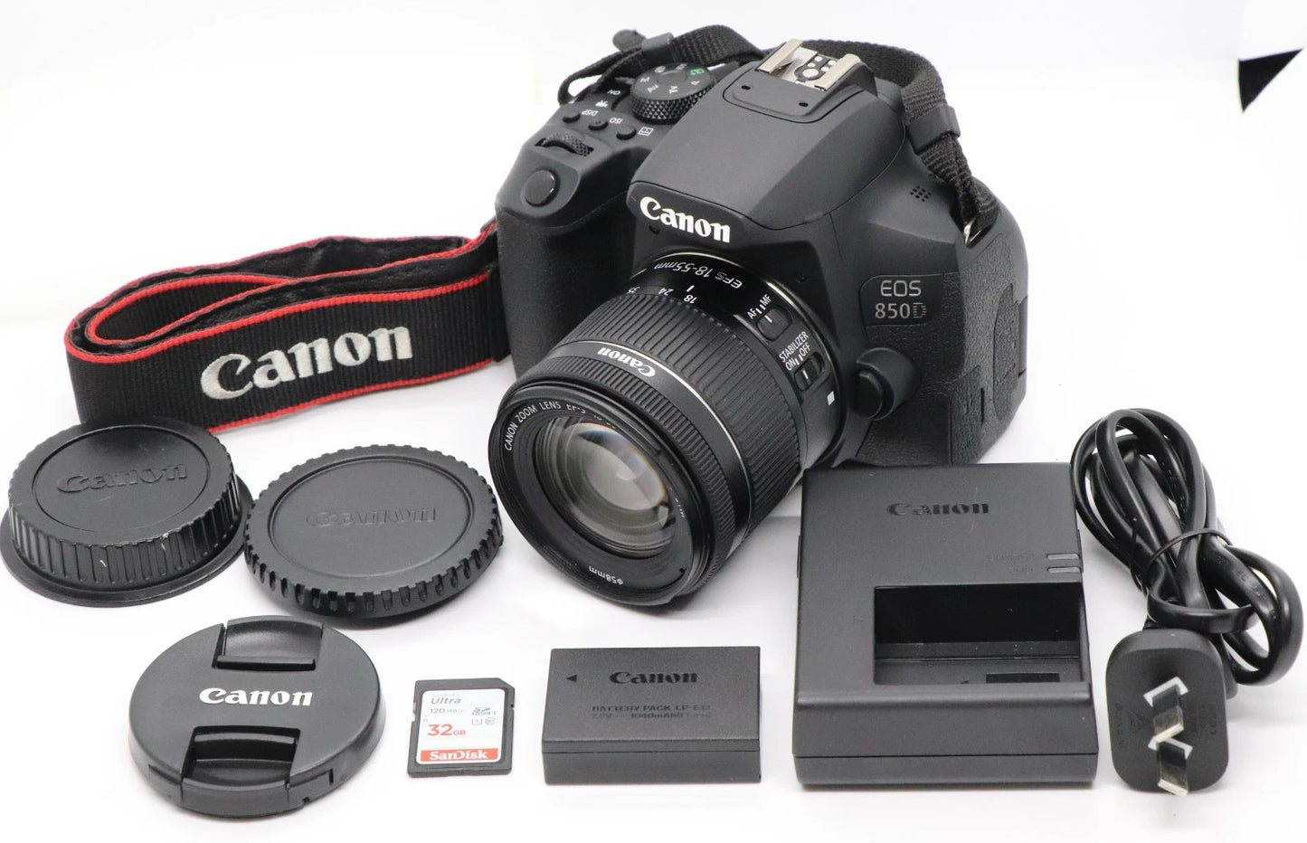 Canon EOS 850D / Rebel T8i 24MP DSLR WiFi BT Camera + EF-S 18-55mm IS STM Lens