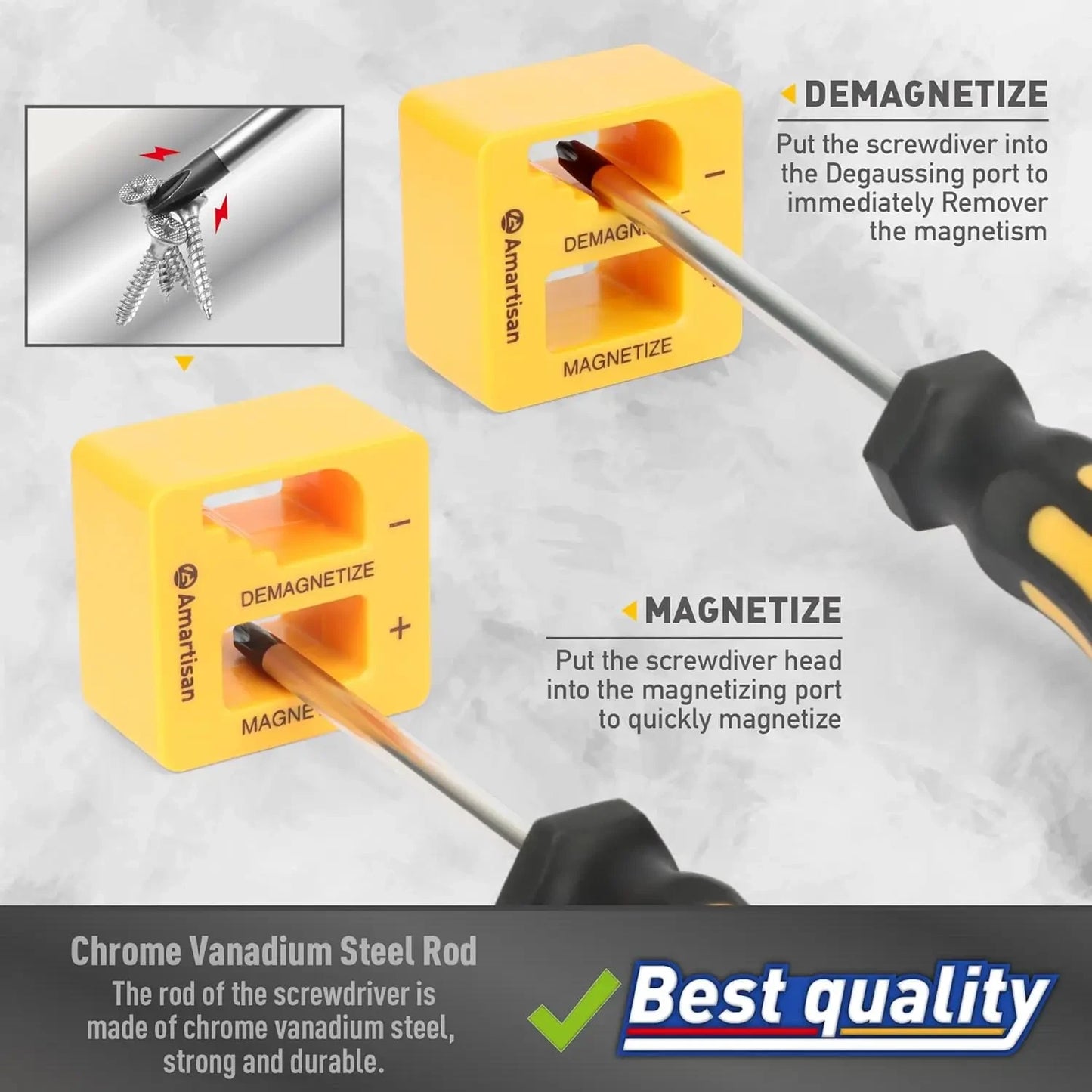 43pcs Magnetic Screwdriver Set with Box, Slotted Phillips Hex Torx Repair Kit