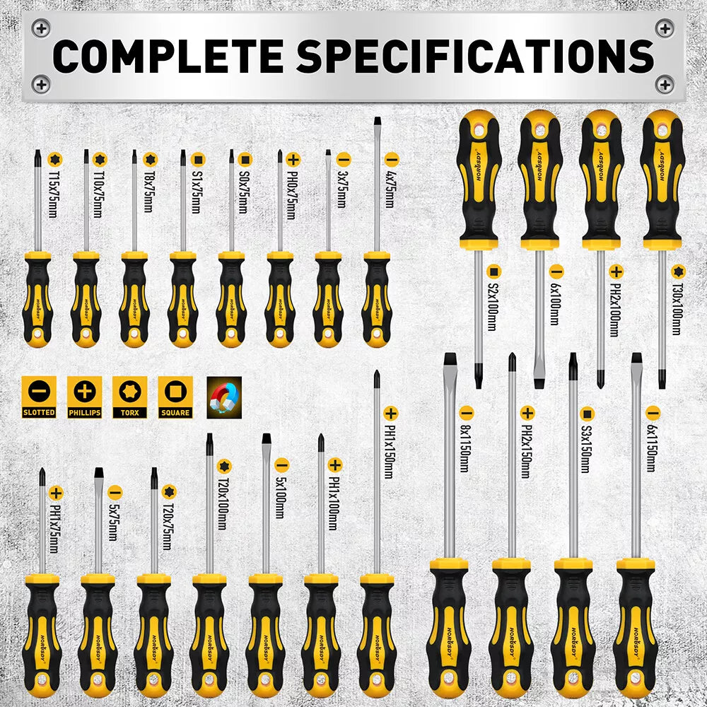 140Pc Magnetic Screwdriver Set Hex Key Magnetizer Demagnetizer SAE & Metric Tool