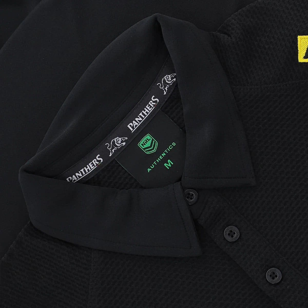 Penrith Panthers 2025 NRL Mens Black Media Polo Shirt Sizes S-7XL BNWT