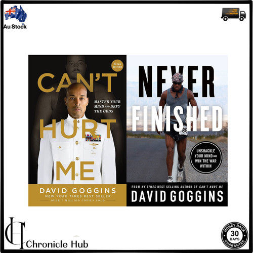 Can't hurt me+Never Finished by David Goggins
