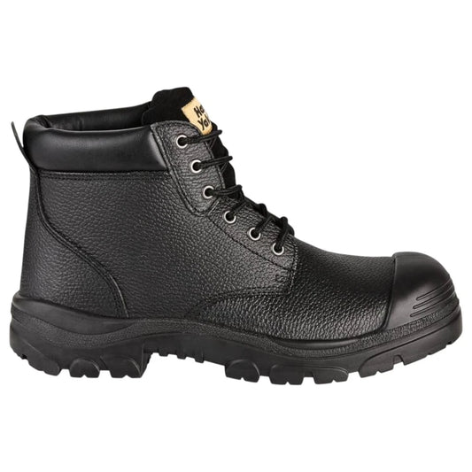 Mens Hard Yakka Gravel Lace Boots Lace Leather Industrial Warehousing Boot Black