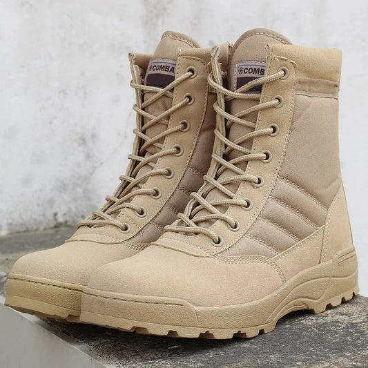 Men's Tactical Boots Desert Combat Special Force Outdoor Hiking Ankle Shoes