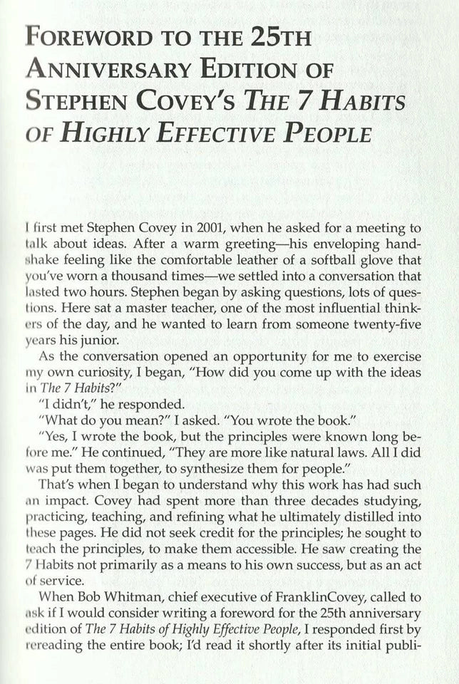 Seven Habits of highly effective people by Stephen Covey