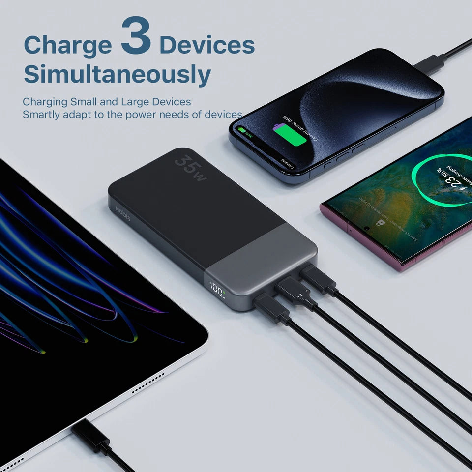 Power Bank 10000mah 35W Portable External Battery Pack Charger For Mobile Phone