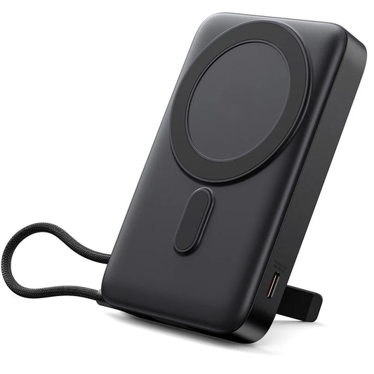 Tough On Magnetic Power Bank 10000mAh W/35W Built-in Fast Cable and Kickstand
