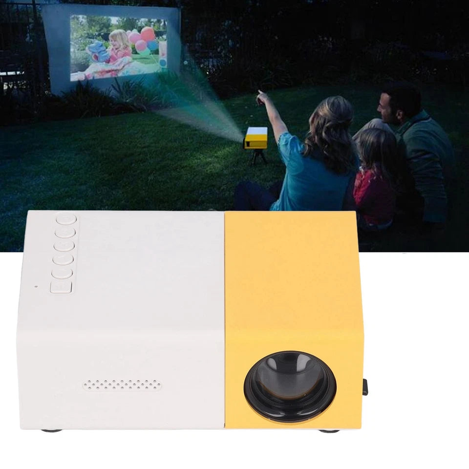 Mini Projector Portable 17-32in 1920x1080 Resolution Outdoor Theater Movie 4:3