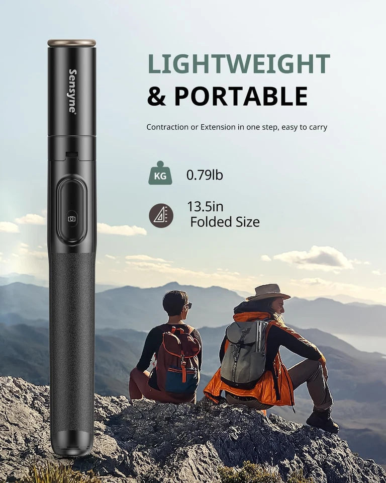 60" Phone Tripod & Selfie Stick Lightweight All in One Phone Tripod Integrated